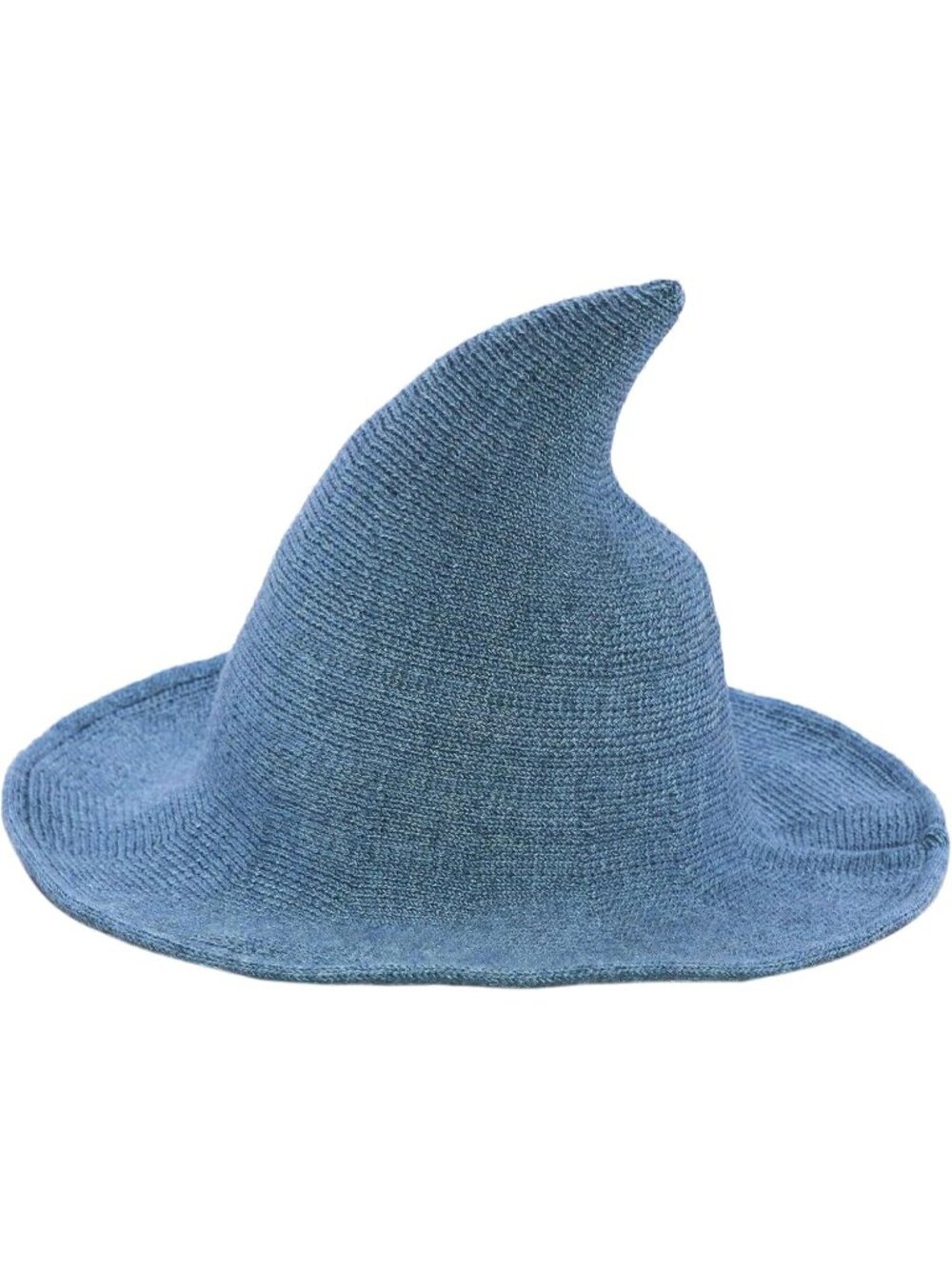 Women's Blue Halloween Witch Hat Knitted Cap Party Costume Cosplay Costume